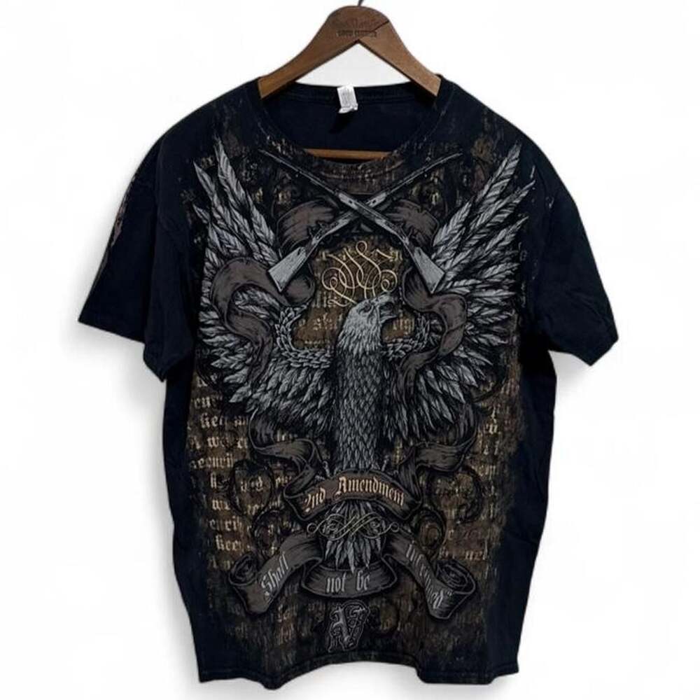 Gildan Soft Style 2nd Amendment Bald Eagle Graphic T-Shirt